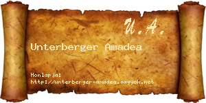 Unterberger Amadea névjegykártya